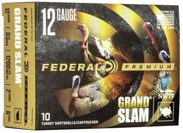 Picture of Federal PFCX139F 6 Grandslam Turkey Shotshell w/ Flight Control Flex Wad 12 GA 3 1/2" MAX. 2oz 6 10 Rnd per Box