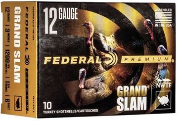 Picture of Federal PFCX157F 6 Grandslam Turkey Shotshell w/ Flight Control Flex Wad 12 GA 3" 4DE 1-3/4"oz 6 10 Rnd per Box