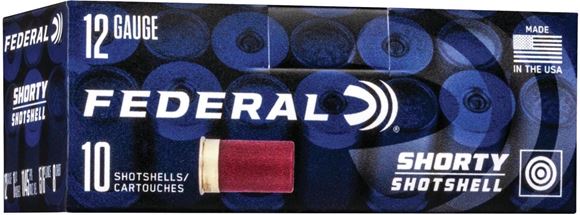 Picture of Federal Shorty Shotshell Shotgun Ammo - 12Ga, 1-3/4", 15/16 oz, Shotshell #8, 10rds Box, 1145fps