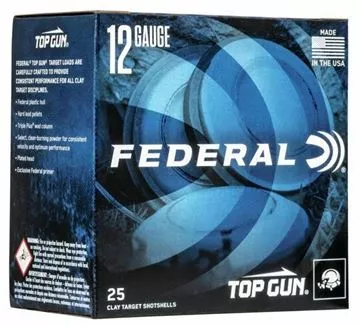 Picture of Federal Top Gun Target Load Shotgun Ammo - 12Ga, 2-3/4", 3DE, 1-1/8oz, #7.5, 1200 Fps, 25rds Box