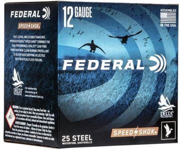 Picture of Federal WF133 2 Speed-Shok Waterfowl Shotshell 12 GA, 3-1/2 in No. 2, 1-3/8oz, 4.94 Dr, 1550 fps, 25 Rnd per Box