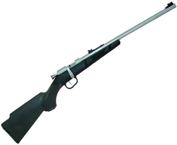 Picture of Henry H005 Mini Bolt Youth Bolt Rifle 22 LR, RH, 16.25 in Stainless Steel, Syn Stk, 1 Rnd