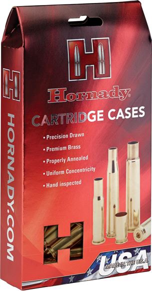 Picture of Hornady 86701 Unprimed Rifle Cartridge Case 300 WSM**, 50 Pack