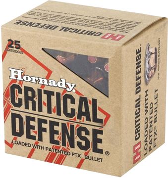 Picture of Hornady Critical Defense Handgun Ammo - 357 Mag, 125Gr, FTX, 25rds Box