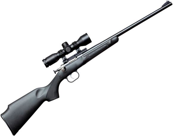 Picture of Crickett "My First Rifle" Bolt Action Rimfire Rifle- .22 LR, AIM 4x32mm Scope, Black Adjustable Synthetic Stock, Blued