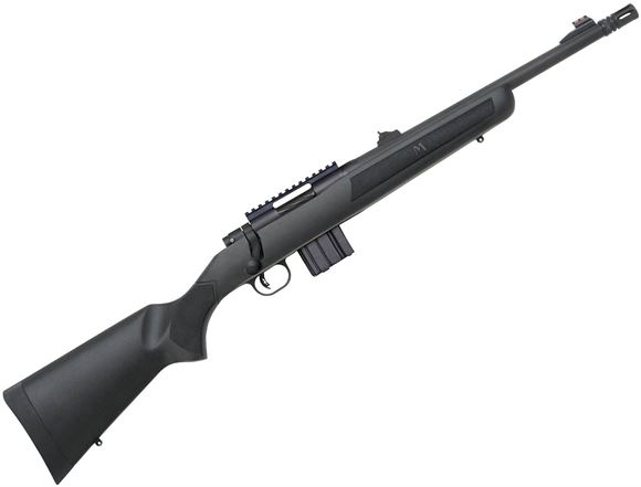 Picture of Mossberg MVP Series MVP Patrol Bolt Action Rifle - 7.62x51/308, 16.25", Matte Blue, Medium Bull Barrel, Threaded, Black Textured Stock, 5rds, Fiber Optic Front & Adjustable Rifle Rear Sights, LBA Adjustable Trigger