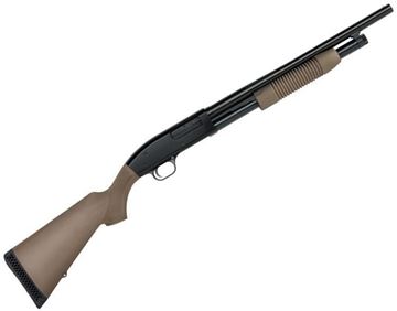 Picture of Mossberg 31022 Maverick 88 Pump Shotgun 12 Ga 3", 18.5" FDE Syn Stk 6rd Cylinder Bore