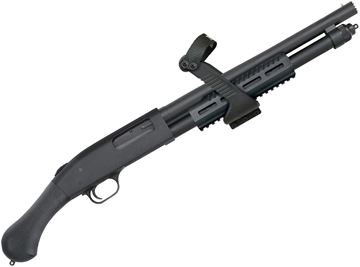 Picture of Mossberg 50647 590 Pump Shotgun SHOCKWAVE 12 Ga 14.4" Stand-Off Bbl Grip, M-LOK Chainsaw Strap Syn Stock, 5 + 1 shot