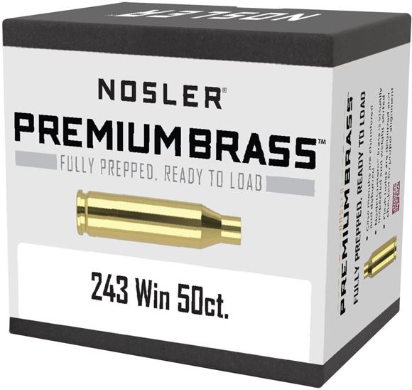 Picture of Nosler 10105 Custom Brass, 243 Winchester (50 ct.)