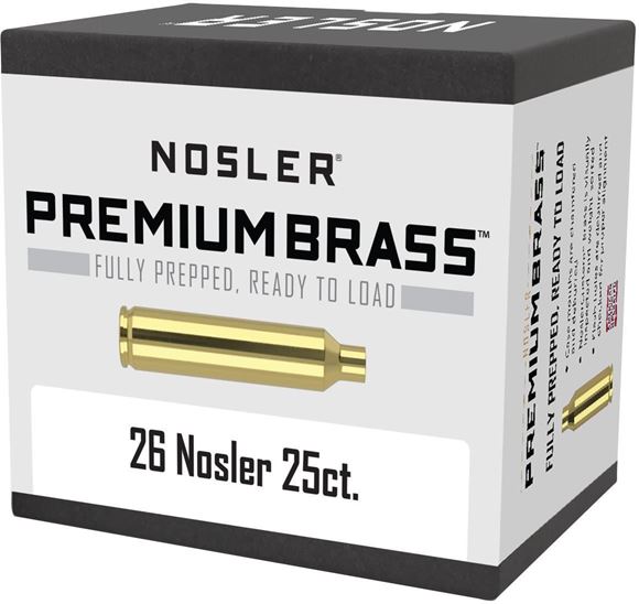 Picture of Nosler 10140 Custom Brass, 26 Nosler (25 ct.)