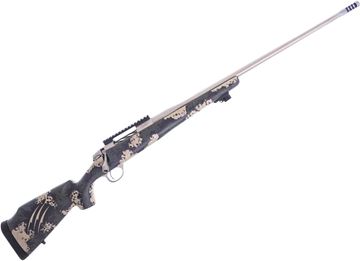 Picture of Used Fierce Edge Ti Bolt Action Rifle, 300WSM, 24" Fluted Barrel, Nix Sideport Brake, Titanium Action, Grey Cerakote, Green Carbon Stock, Spartan Bipod Adatper, Talley Pic Rail, 1 Mag, Very Good Condition