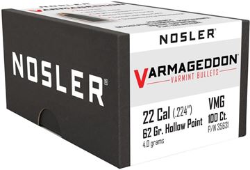 Picture of Nosler 35631 Varmageddon Rifle Bullets 22 Cal 62gr FBHP 100 Ct