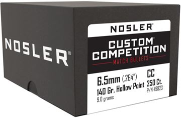 Picture of Nosler 49823 Custom Competition Rifle Bullet 6.5mm 140gr HPBT (250ct)