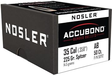 Picture of Nosler 50712 Accubond Rifle Bullets 35 Cal. 225 Gr 50 Ct. Box