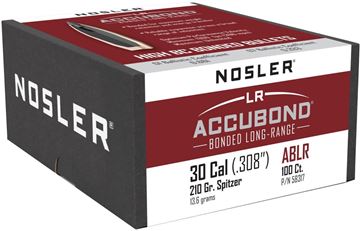 Picture of Nosler 58317 Accubond Long Range Rifle Bullets 30 210gr SP 100Ct