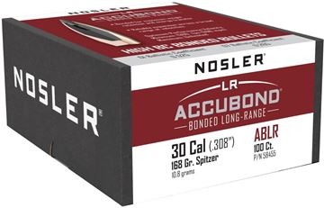 Picture of Nosler 58455 Accubond Long Range Rifle Bullets 30 Cal 168gr SP (100 ct)