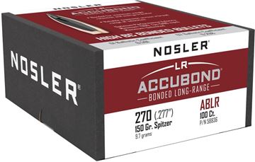 Picture of Nosler 58836 Accubond Long Range Rifle Bullets 270 150gr SP 100 Ct