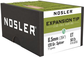 Picture of Nosler 59765 E-Tip Bullets, 6.5mm 120gr Lead Free E-Tip (50 ct.)