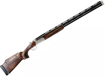 Picture of Akkar Churchill 206 Sporting Over/Under Shotgun - 12Ga, 3", 32", Vented Rib, Gloss Blue, Steel Receiver, Select Walnut Stock, Fiber Optic Front Sight, Adjustable Comb, Extended Mobil Choke (F,IM,M,IC,C)