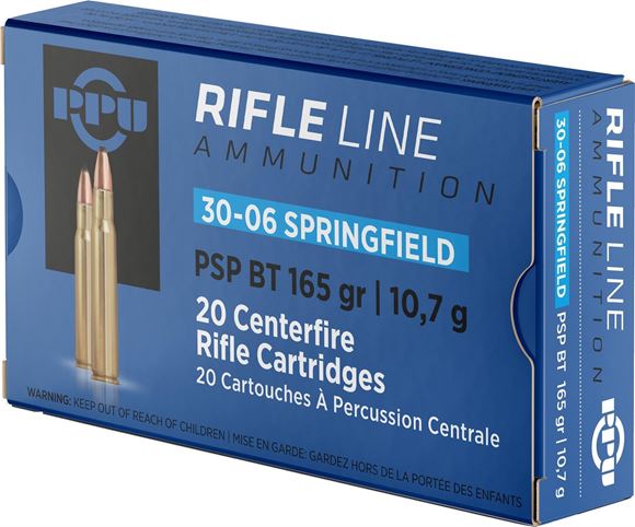 Picture of PPU PP30062 Rifle Ammo 30-06 SPR PSP 165gr