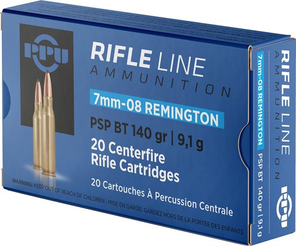 Picture of Prvi Partizan (PPU) Rifle Ammo - 7mm Rem Mag, 140Gr, PSP, 20rds Box