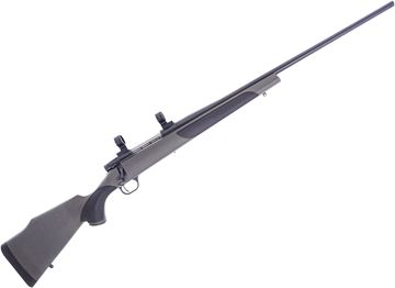 Picture of Used Weatherby Vanguard Bolt-Action Rifle, 30-06 Sprg, 24" Barrel, Blued, Grey Synthetic Stock, DBM Bottom Metal, Talley 1" Scope Rings, 1 Magazine, Good Condition