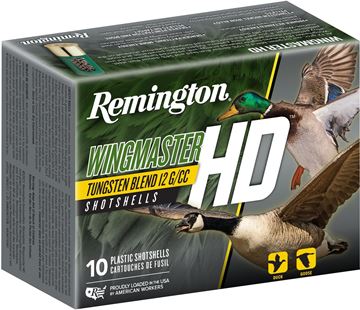 Picture of Remington 20693 Shotshell Wingmaster HD Tungsten-Nickel-Iron RW12S4 12GA 2-3/4" 1-1/4 OZ 4 Box of 10