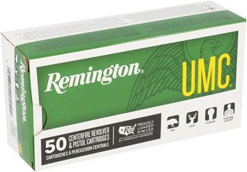 Picture of Remington 23744 UMC Pistol Ammo 44 MAG, JSP, 180 Gr, 1610 fps, 50 Rnd Boxed