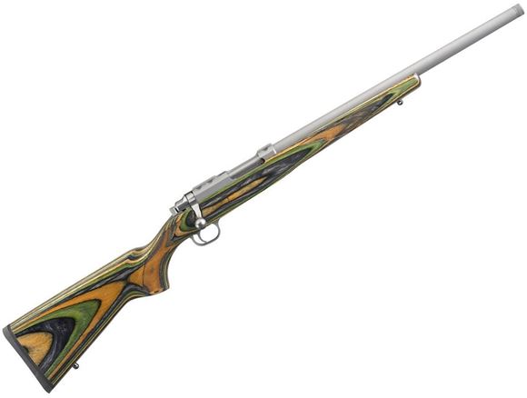 Picture of Ruger 7220 77/17 Bolt Action Rifle 17 Hornet, Green Mtn Laminate Stk S/S 18.5" BBL, 6 rd Rotary, Threaded