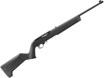 Picture of Ruger10/22 Rimfire Carbine Semi-Auto Rifle - 22 LR, 18.5", Satin Black Barrel, 1/2"x28 Threaded, Protected Blade Front Sight, Adjustable Rear Sight, 1x10rds, Magpul Hunter X-22 Stock, Black