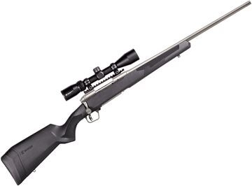 Picture of Savage Arms Model 110 Apex Storm XP Bolt Action Rifle - 30-06 Sprg, 22", Matte Stainless, Black Synthetic Stock, Adjustable LOP, 4rds, With Vortex Crossfire II 3-9x40mm Scope, AccuTrigger