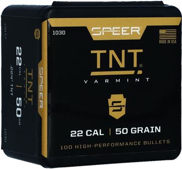 Picture of Speer 1030 Varmint Hunting TNT Bullets, 224-50-GR TNT HP, 100 Ct