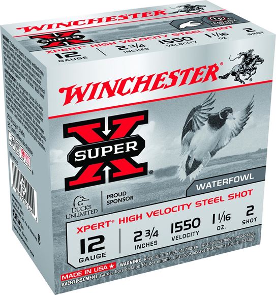 Picture of Winchester WEX122 Super-X Xpert Shotshell 12 GA, 2-3/4 in, No. 2 1-1/16oz, 1550 fps, 25 Rnd per Box