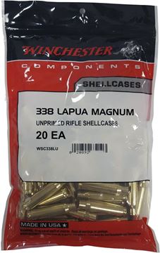 Picture of Winchester WSC338LU Unprimed Reloading Brass 338 Lapua Magnum 20 Pack