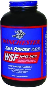 Picture of Winchester WSF1 Super-Field Smokeless Ball Shotgun Reloading Powder 1lb Bottle State Laws Apply