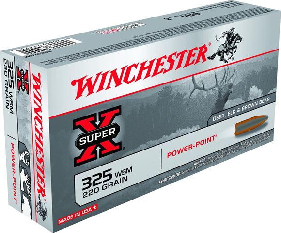 Picture of Winchester Super X Rifle Ammo - 325 WSM, 220Gr, Power-Point, 20rds Box