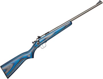 Picture of Keystone KSA2223 Crickett Bolt Action Youth Rifle, 22 LR, Single Shot, 16.125" SS Barrel, EZ Loader, Blue Laminate Stock