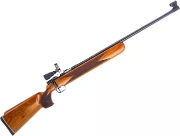 Picture of Used Anschutz Model 54 Match, 22 LR, 25'' Heavy Barrel, Central Peep Sight, Single Stage Trigger, Wood Stock, Good Condition